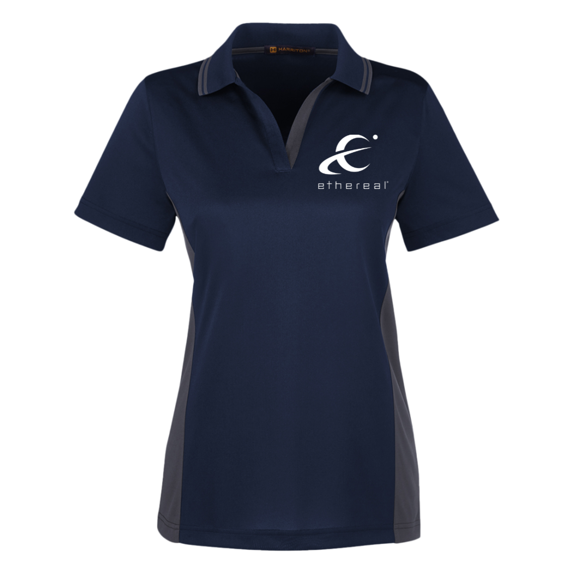 Ethereal-M386W Harriton Womens Colorblock Polo