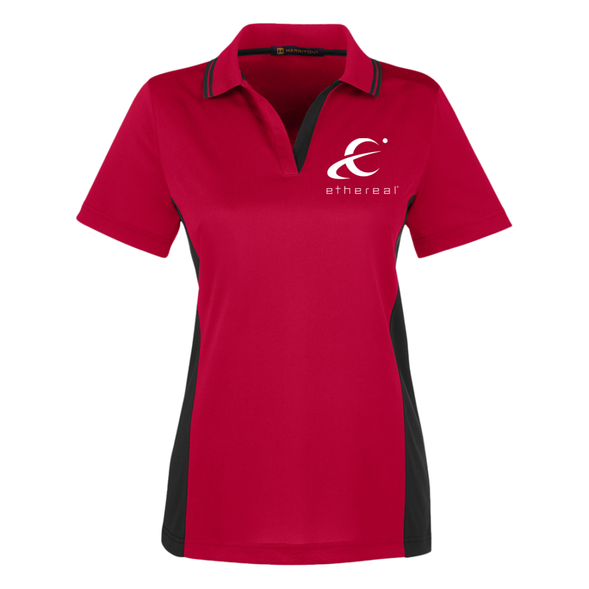 Ethereal-M386W Harriton Womens Colorblock Polo