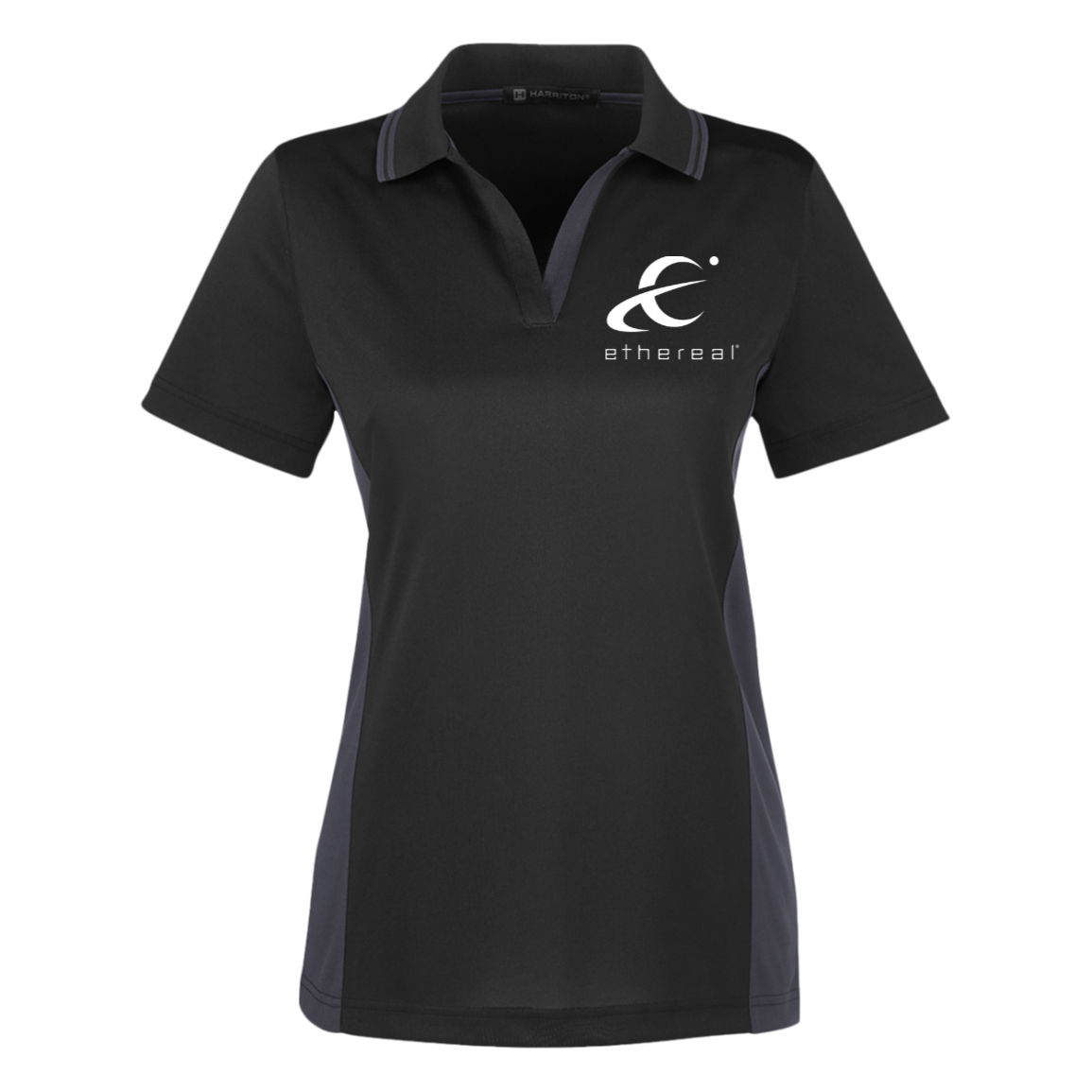 Ethereal-M386W Harriton Womens Colorblock Polo