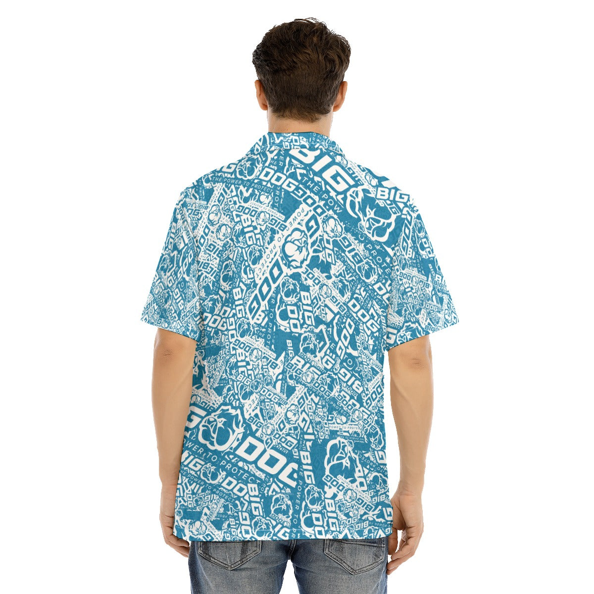 Big Dog-All-Over Print Men's Hawaiian Shirt
