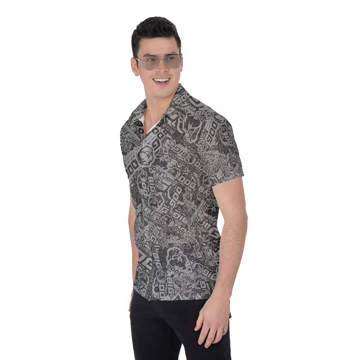 Big Dog-All-Over Print Men's Shirt