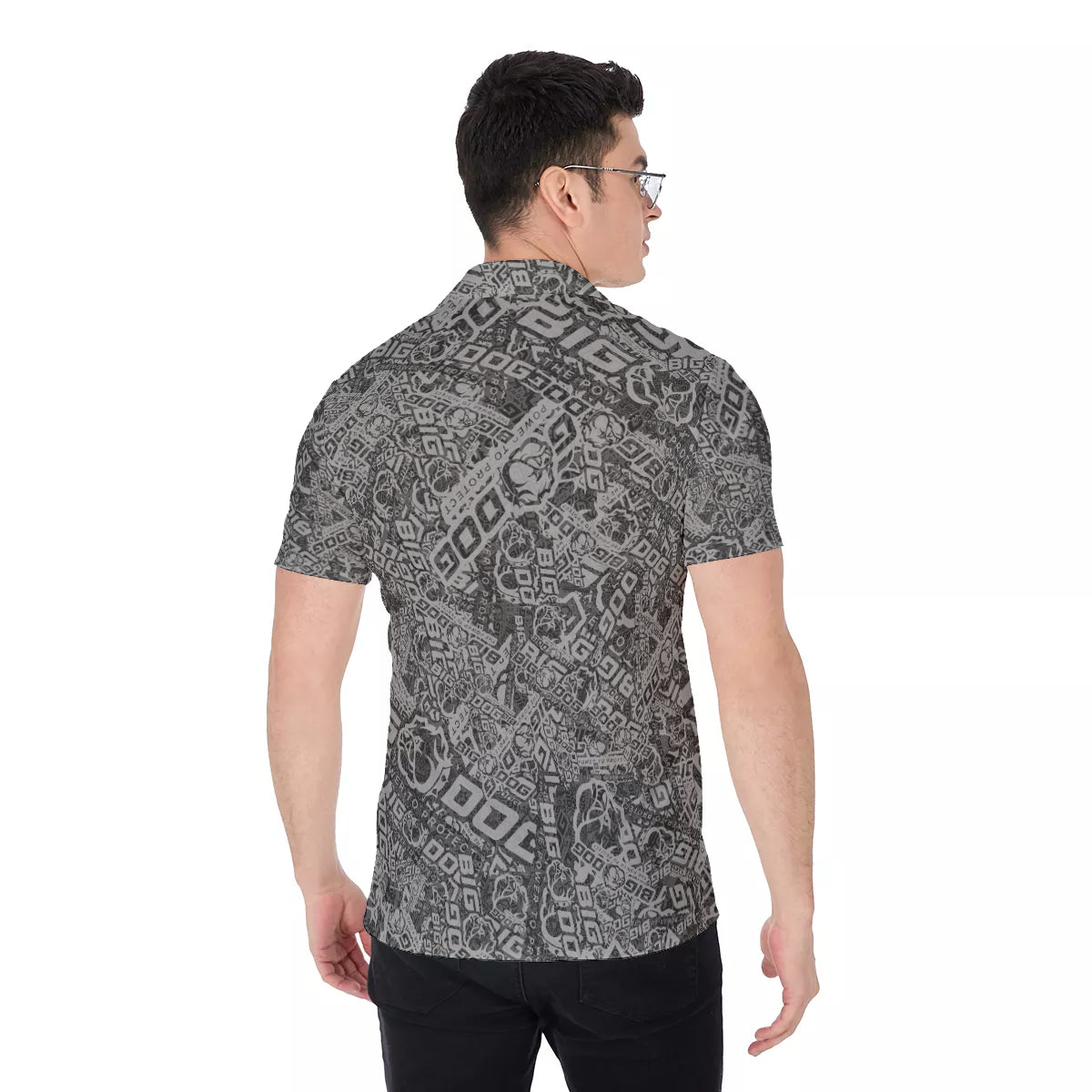 Big Dog-All-Over Print Men's Shirt