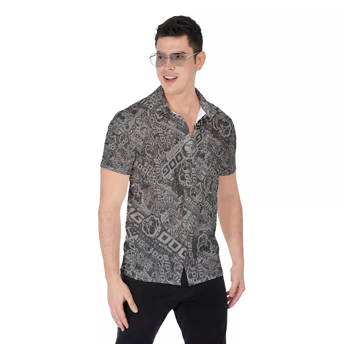 Big Dog-All-Over Print Men's Shirt
