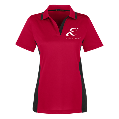 Ethereal-M386W Harriton Womens Colorblock Polo