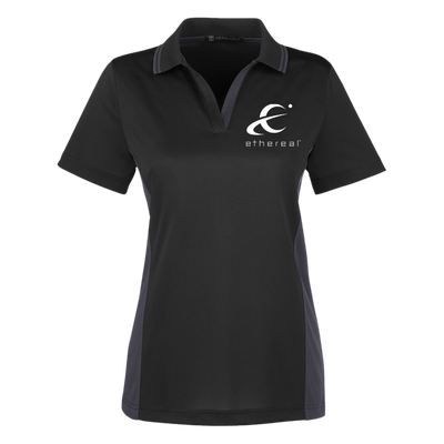 Ethereal-M386W Harriton Womens Colorblock Polo