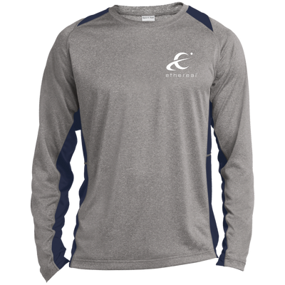 Ethereal-ST361LS Long Sleeve Heather Colorblock Performance Tee