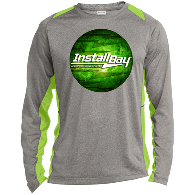 Install Bay-ST361LS Long Sleeve Heather Colorblock Performance Tee