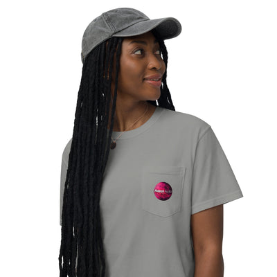 Adept-Unisex garment-dyed pocket t-shirt